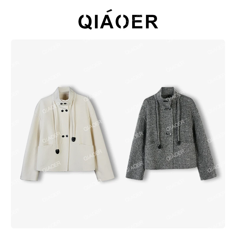 乔儿定制【曼城记忆】山羊绒绵羊毛莱赛尔时尚毛呢外套女双面呢大衣