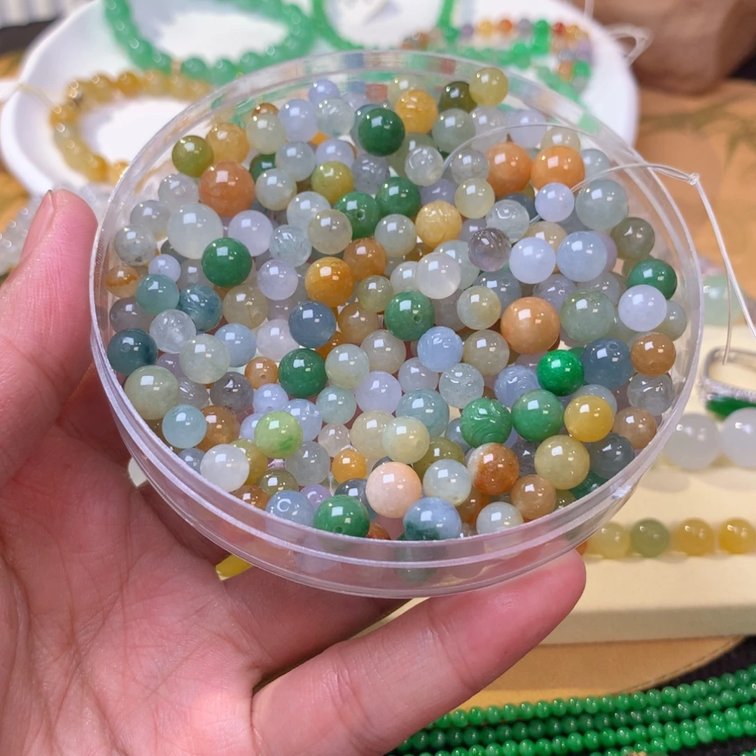 翡翠散珠7mm单珠，任挑一颗