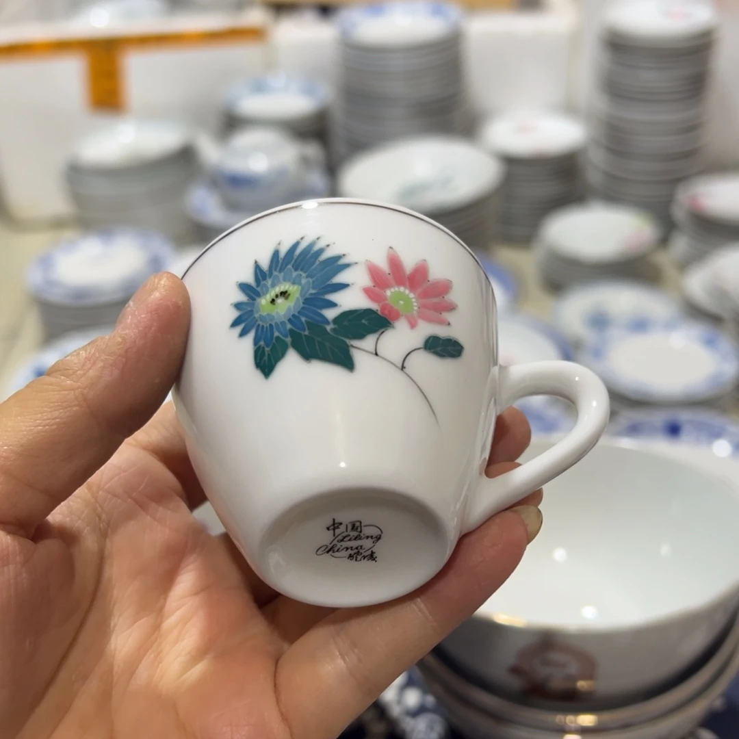 包***子醴陵高温瓷球泥杯手绘