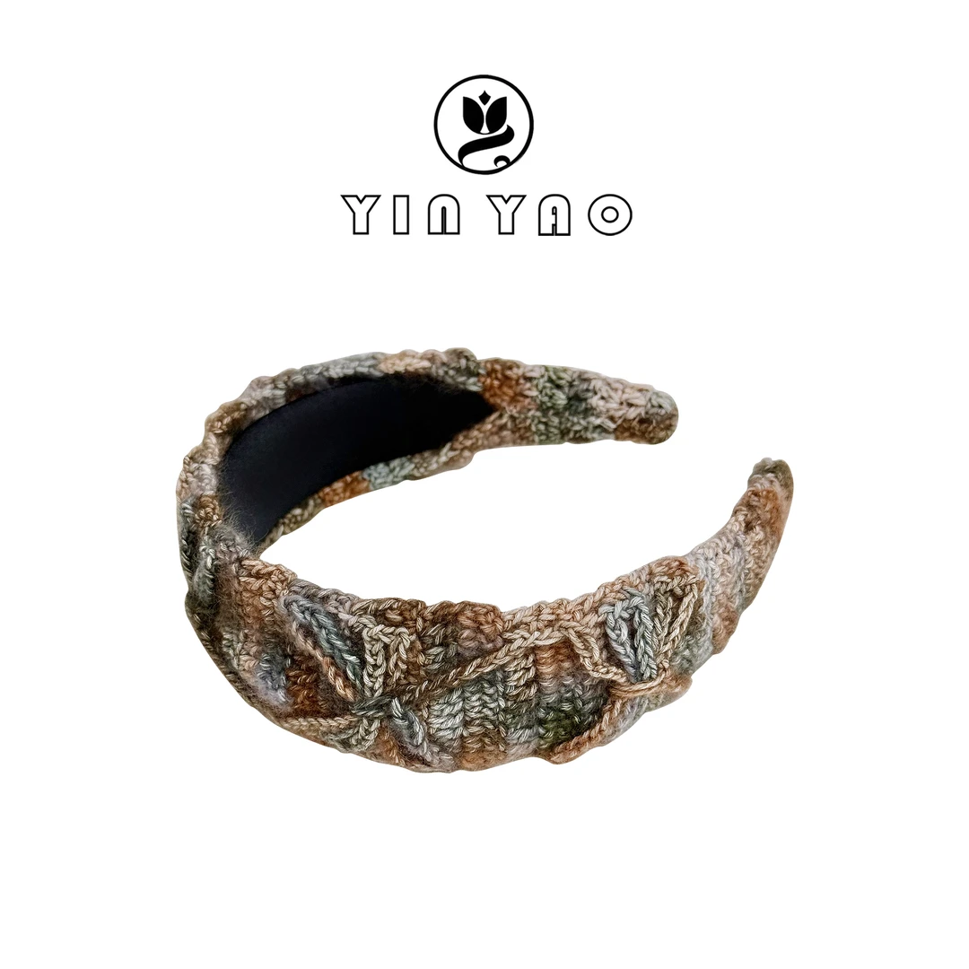 【YINYAO】原单设计-优雅时尚精致气质小众轻奢纯手工编织发箍1008