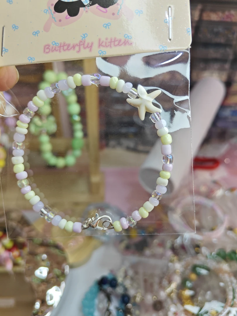 铁合金亚克力手链 小米珠手链（5单飞）