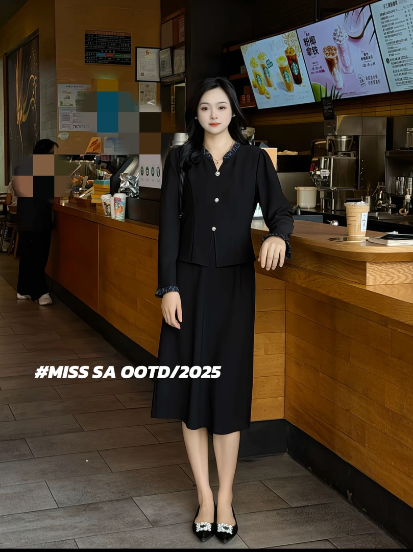 MISS SA 早秋新款百搭显瘦时尚休闲气质假两件拼接连衣裙25099391