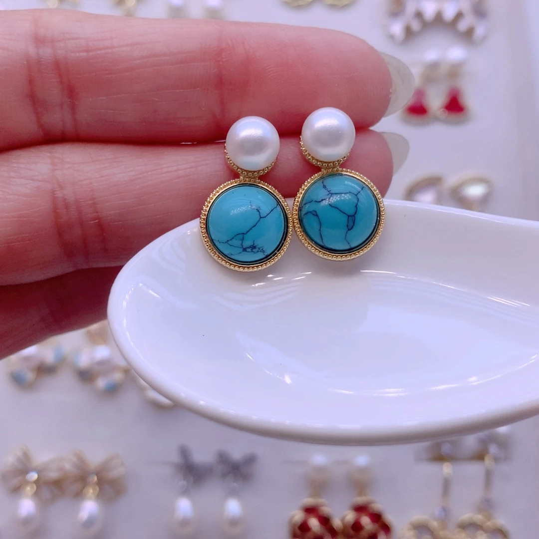 耳饰合金淡水珍珠