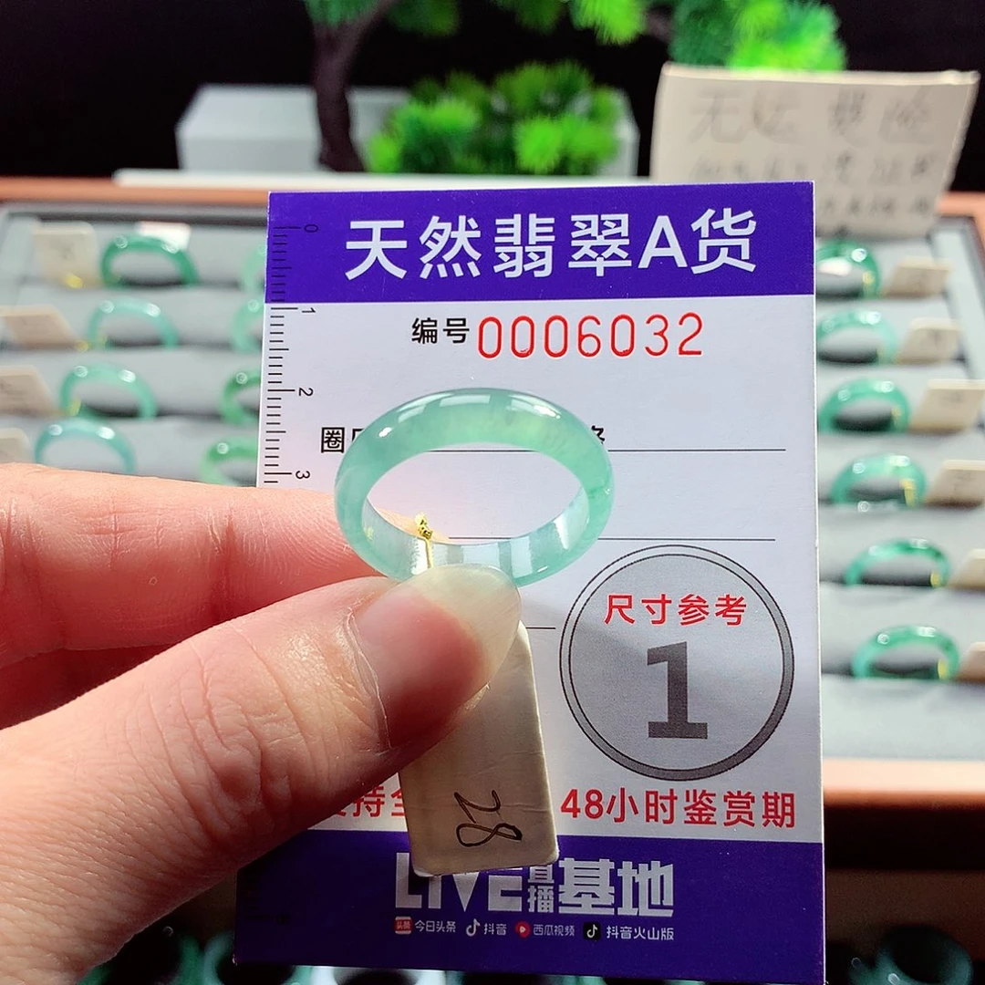 翡翠戒指未镶嵌28号