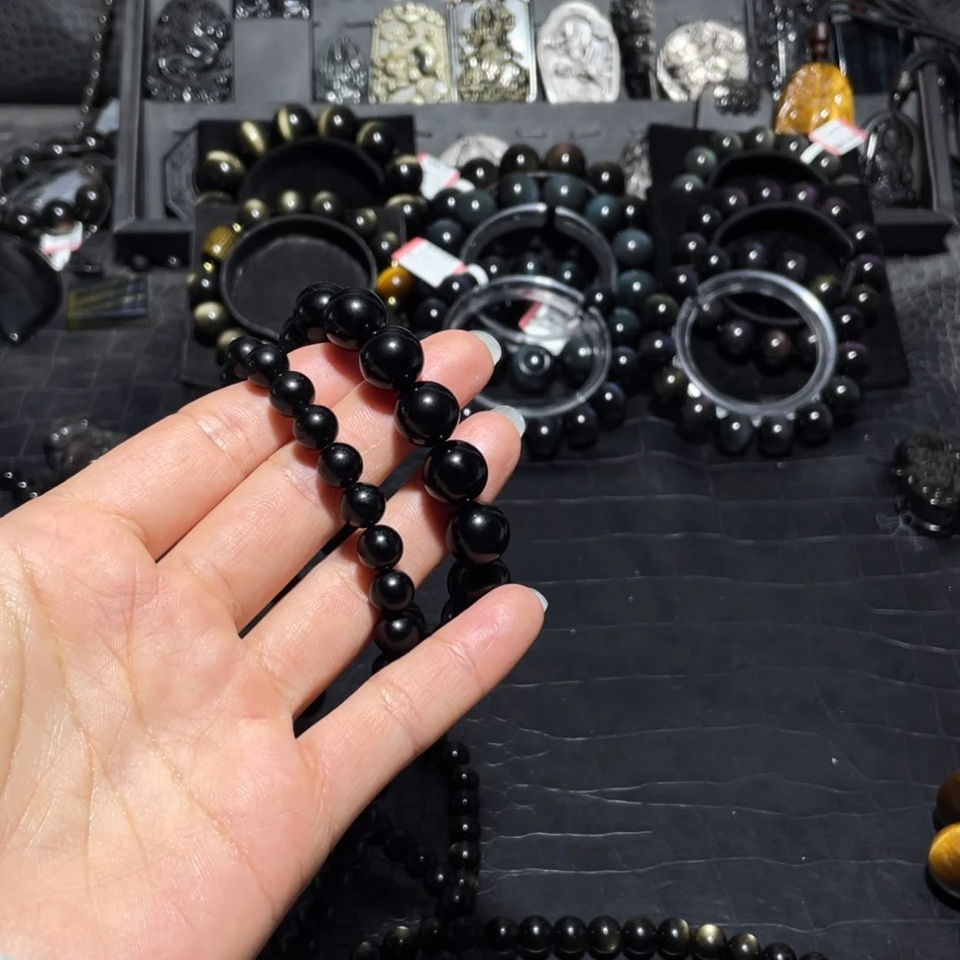 黑曜岩珠宝奇石未镶嵌窝***宝