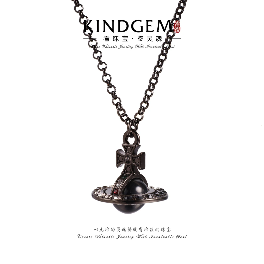 KindGem 轻奢时尚个性浩瀚星空项链（中号）（40+5cm）C-33429