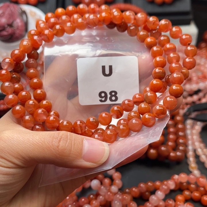 南红玛瑙未镶嵌多样性发货默认微瑕称重8mm