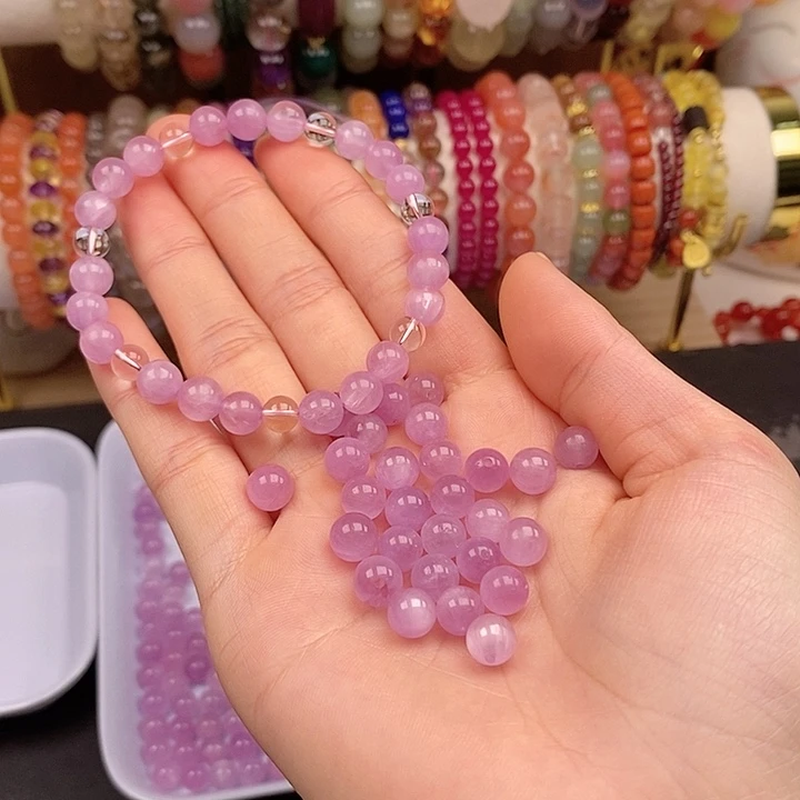 未镶嵌卡7紫锂辉20个玛瑙/玉髓