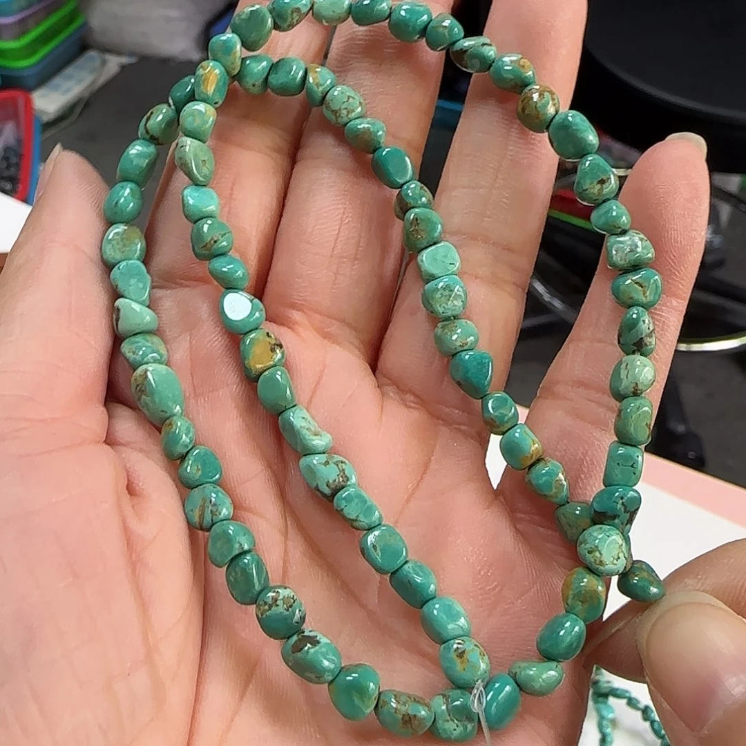 玛瑙/玉髓合金珠宝半成品4-5mm一条