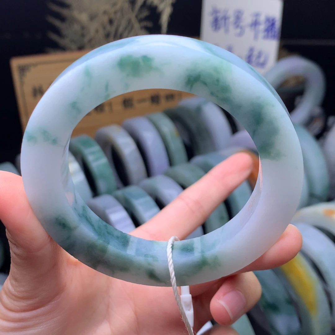 定制翡翠未镶嵌手镯定制不退不换