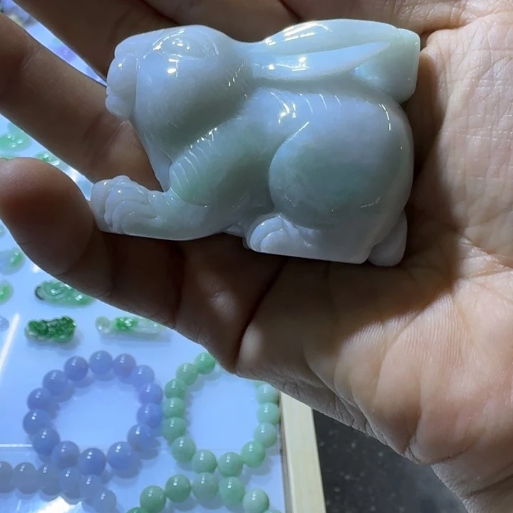 翡翠未镶嵌把件前途无量