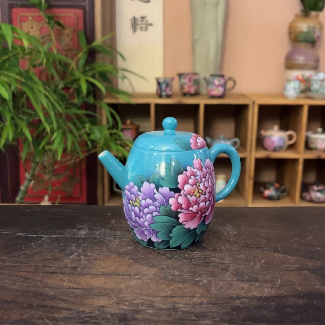 柴烧纯手工手绘陶瓷