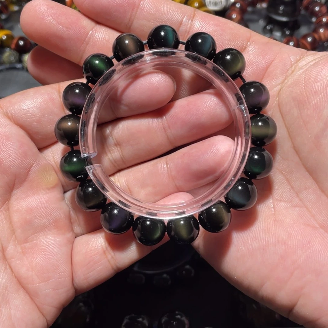 黑曜岩未镶嵌手串A***场