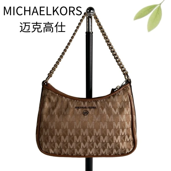 99新 MICHAEL KORS/迈克高仕 老花手提单肩包G25904932底长19X11