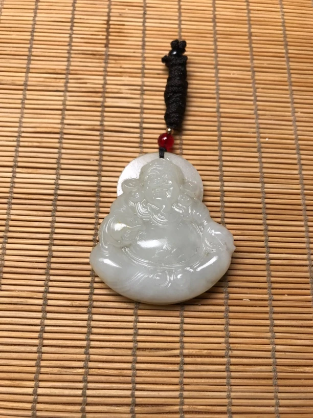 新疆和田玉财神爷挂件52克