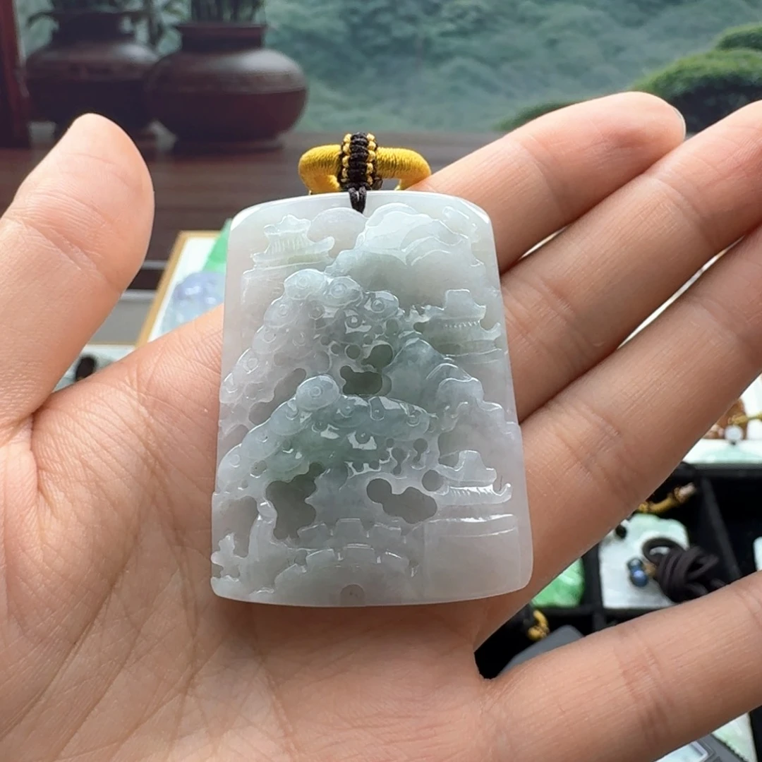 翡翠未镶嵌颈饰天然