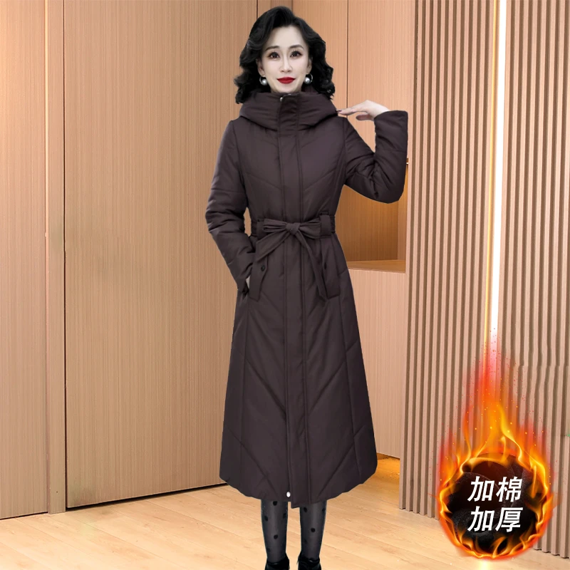 【棉服】冬季时尚高端中长款小个子修身显瘦加棉加厚棉衣棉服外套