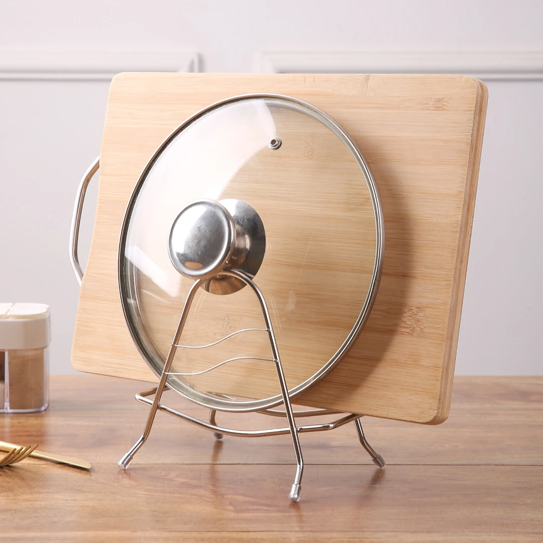 不锈钢菜板支架台面放置锅盖砧板沥水神器多功能家用菜墩收纳托座