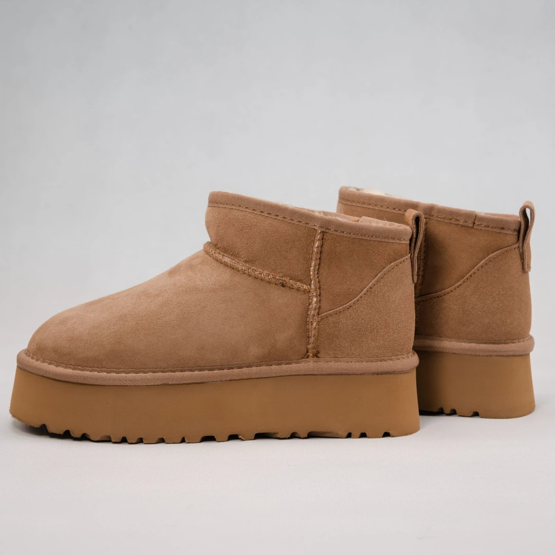 【羊皮毛一体】冬雨mini百搭时尚低筒冬季保暖雪地靴厚底皮毛一体