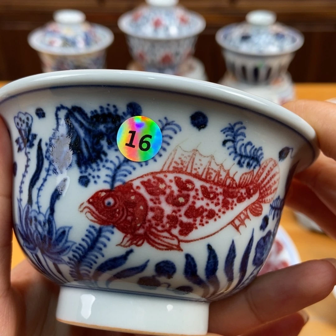 手绘现代茶具非古董