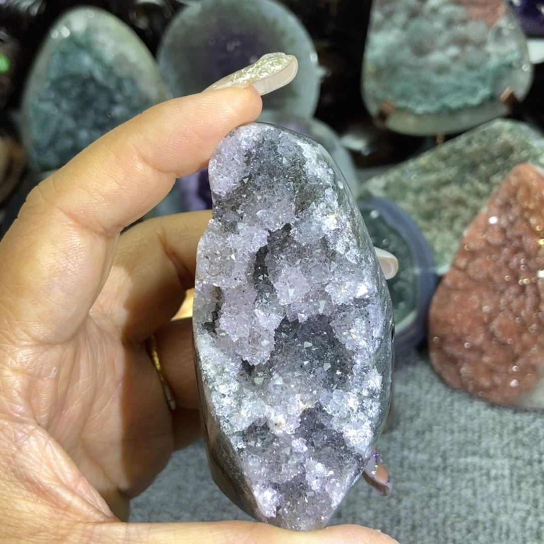 未镶嵌紫晶摆件水晶