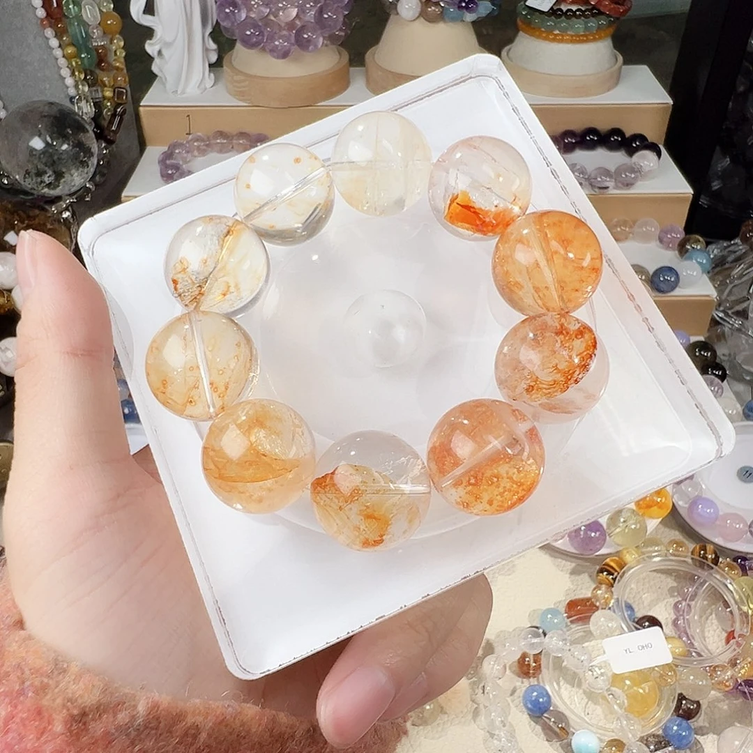 非金属渐变红胶花    20mm