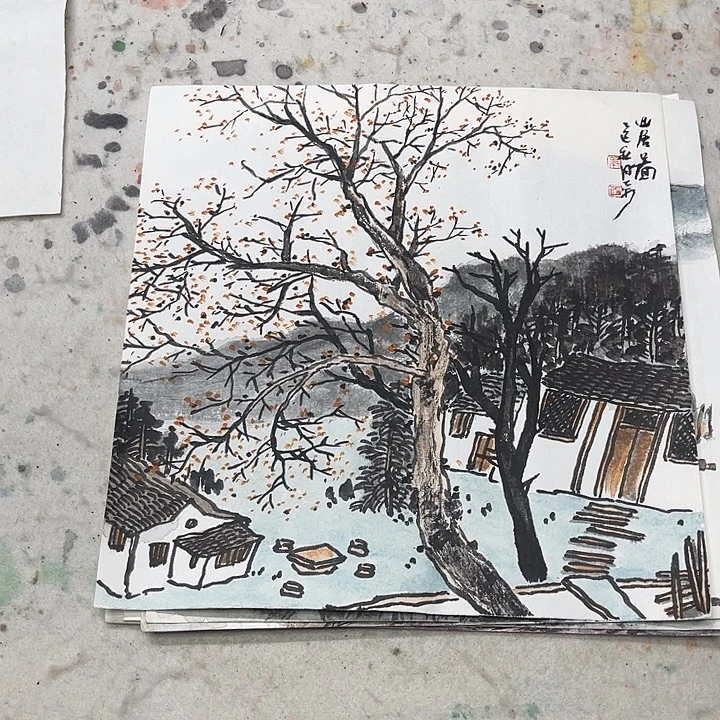姜奇老师山水作品33×33