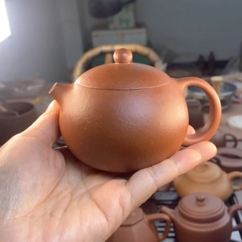 紫砂茶壶顾*原矿红降坡西施容量200c c