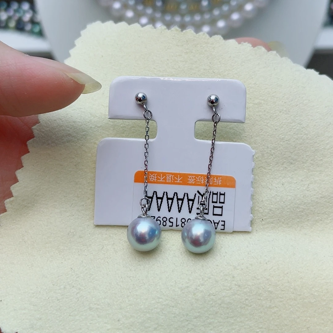耳饰海水珍珠银S925镶嵌w42