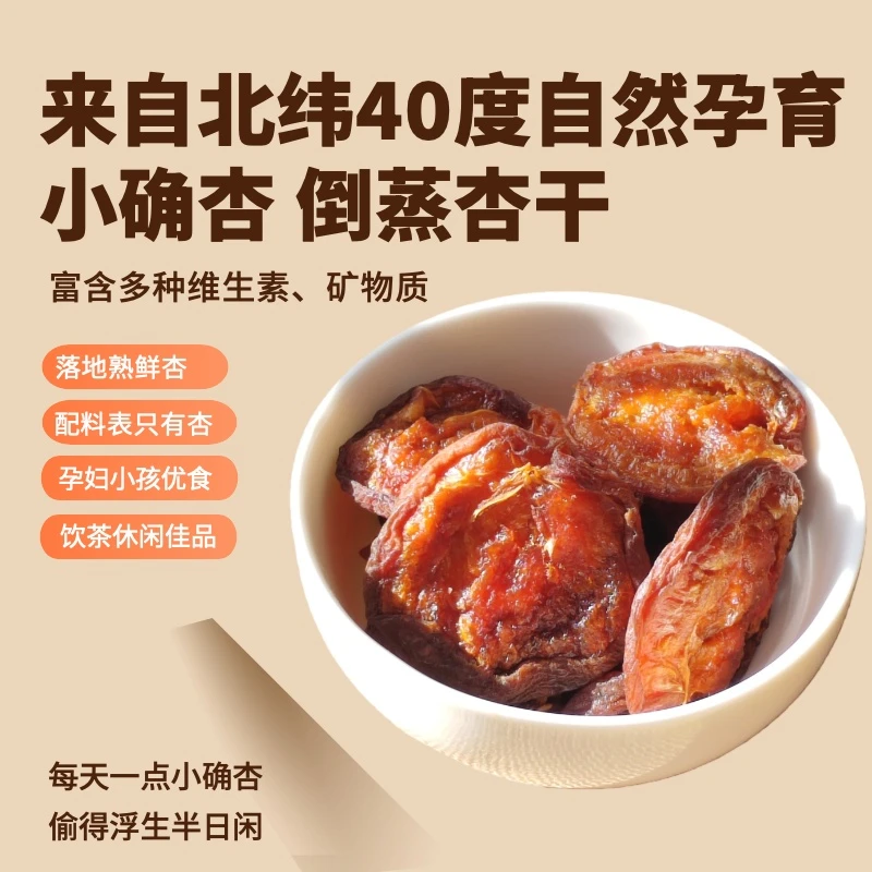 【日半生浮 小确杏粉丝专属 私信有惊喜】倒蒸杏干 茶点小酌伴侣