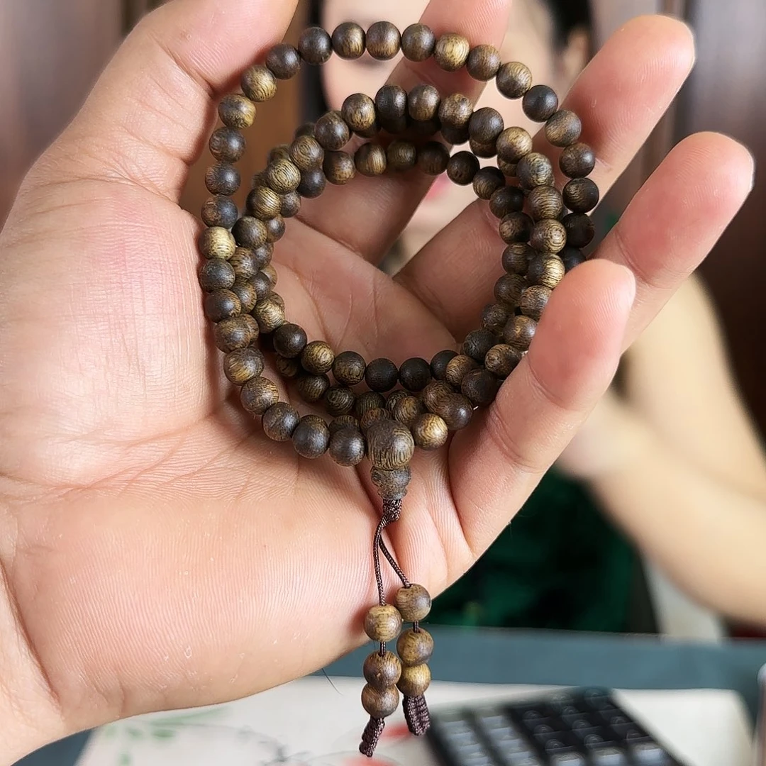 手串沉香棋楠沉香圆珠多圈7mm多样性发一