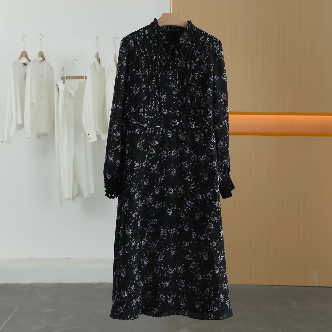 【半价q仓-唐长老自营】货号90695女装秋休闲长袖连衣裙