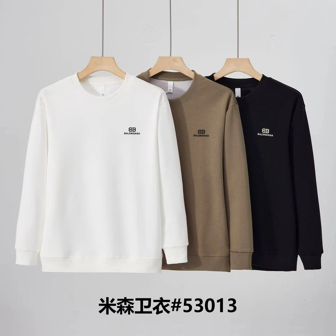秋新款男士休闲运动圆领套头合身版上衣 简约百搭款卫衣男53013