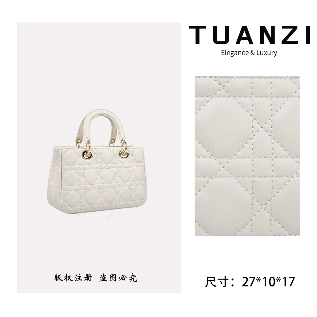 【27cm】手提斜挎腋下TUAN′ZI定制真皮女包 QYX-81750-米白色