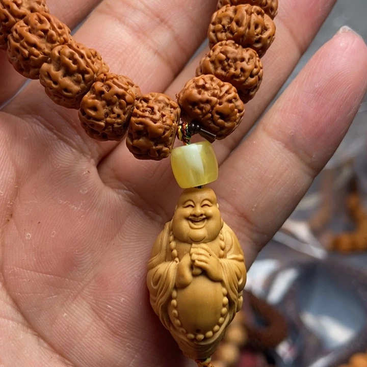 猴头核桃吊坠文玩手串