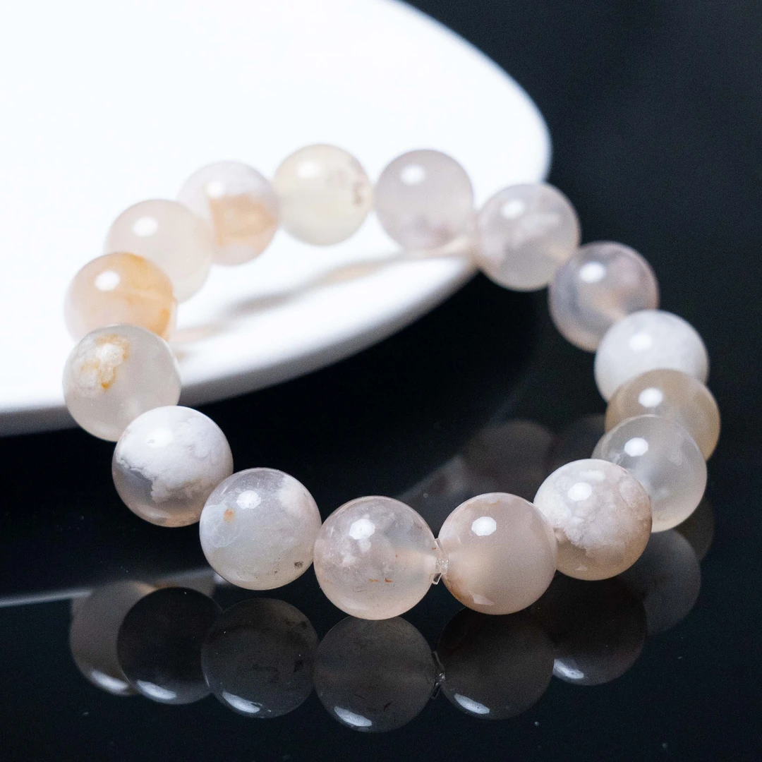 天然樱花玛瑙手串手链