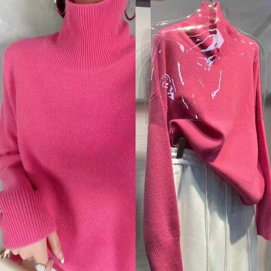 汤汤女装批发冬季新款时尚百搭羊绒羊毛毛衣