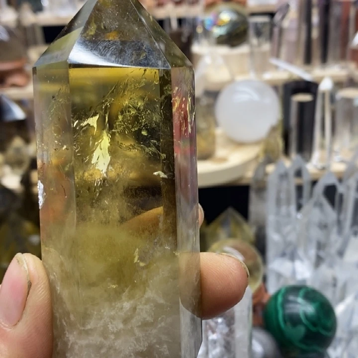 发饰未镶嵌水晶黄水晶