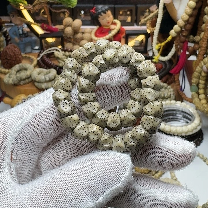手串星月菩提6号车尺寸9石玉玛尼墩手持