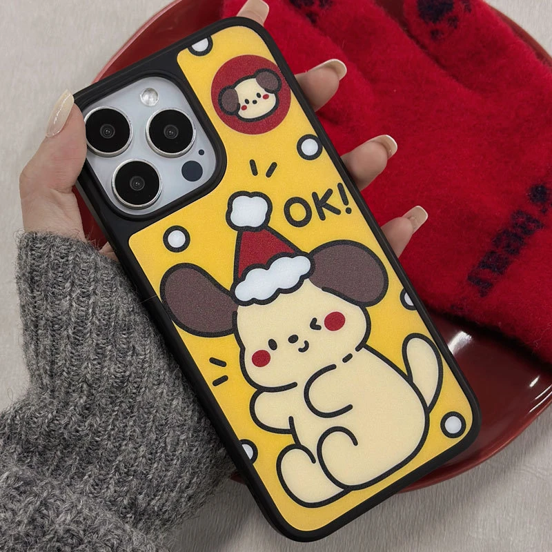 适用苹果16Promax手机壳磁吸磨砂防摔14可爱创意卡通情侣简约全包