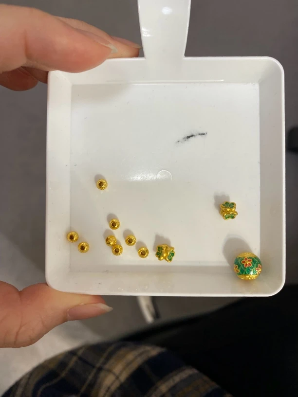 足金999烧蓝转运珠8+2+1