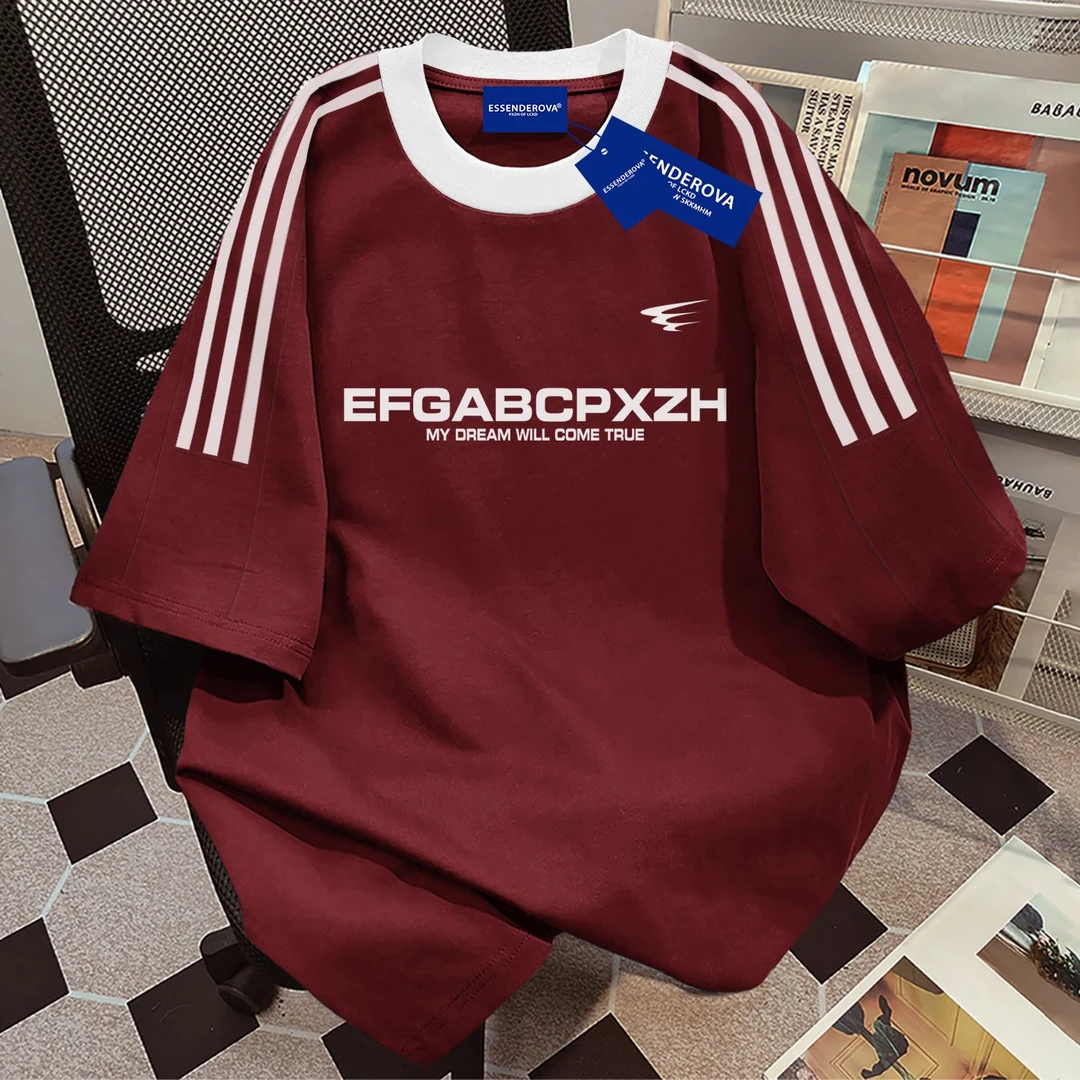 100%纯棉2025夏季美式潮流hiphop字母短袖t恤女宽松百搭上衣ins