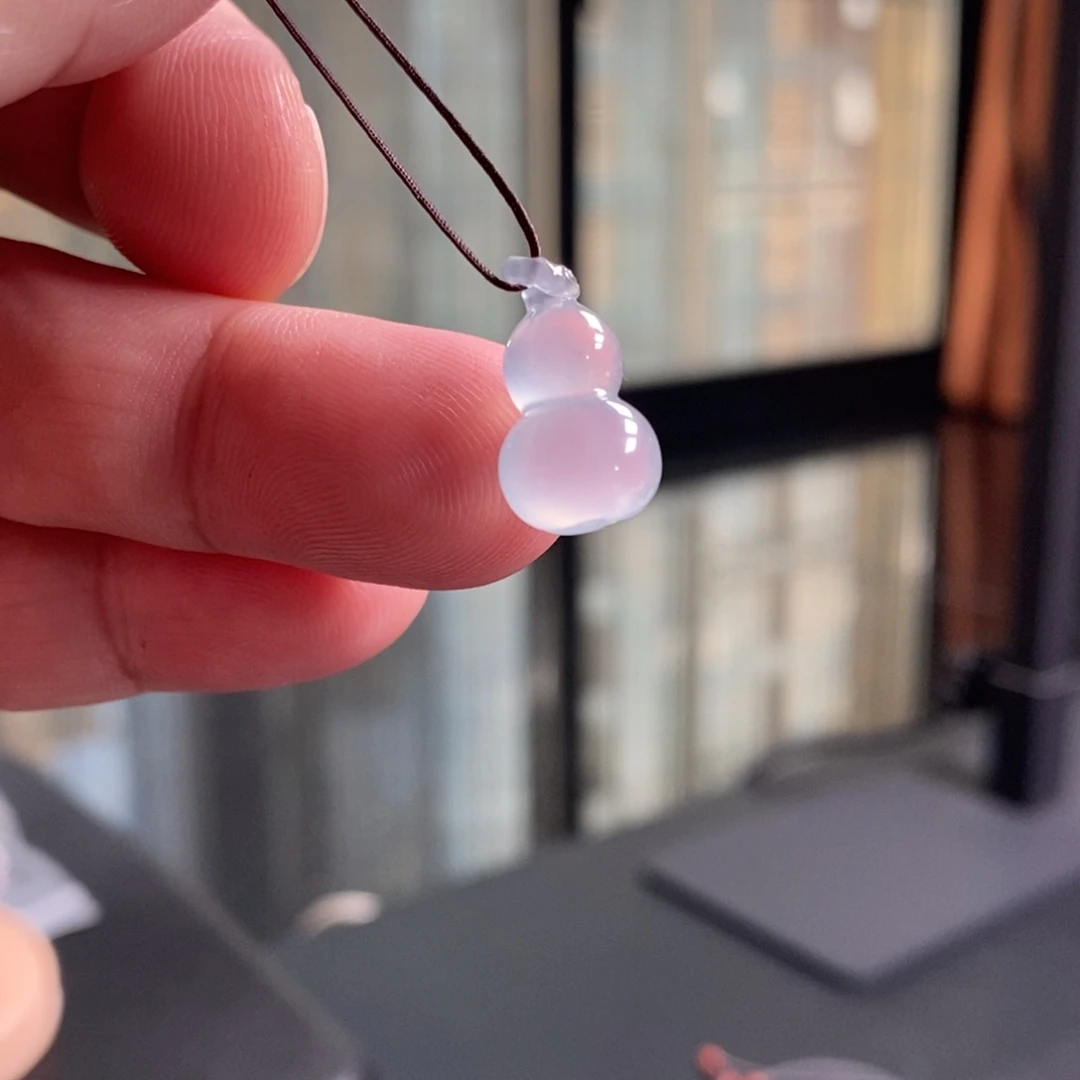 翡翠裸石冰种立体葫芦