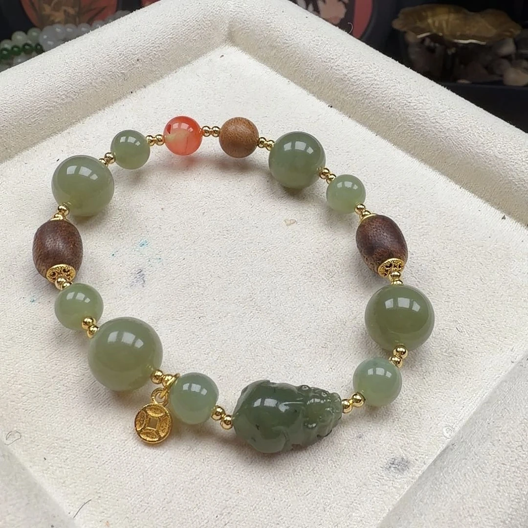 和田玉未镶嵌手链