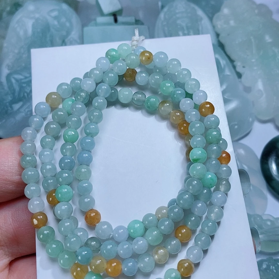 定制翡翠未镶嵌毛货付款后确认抛光