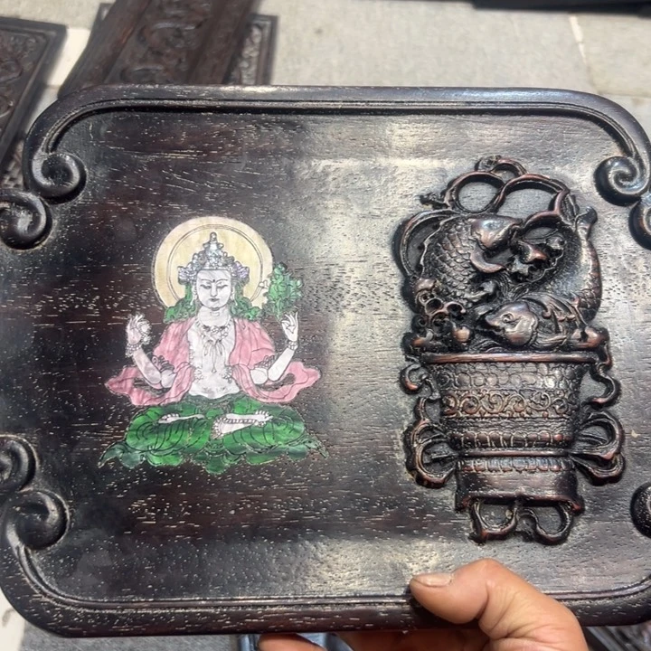 香榧木檀木摆件嘎哈哈檀木