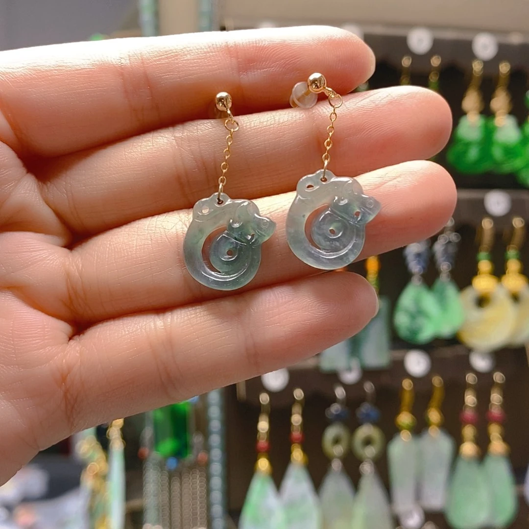 未镶嵌翡翠耳饰翡翠