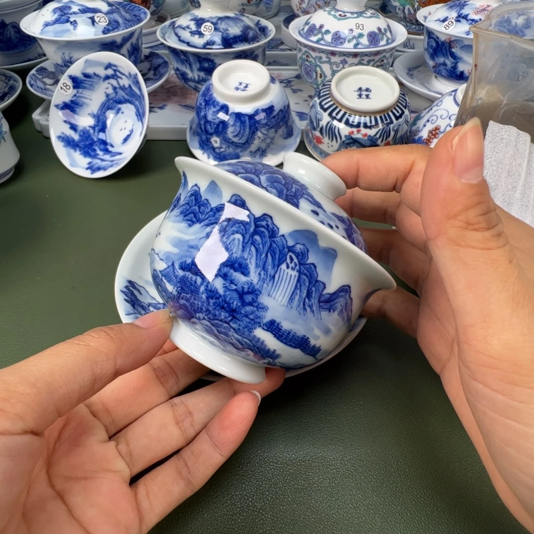 景德镇纯手工纯手绘茶具木木31
