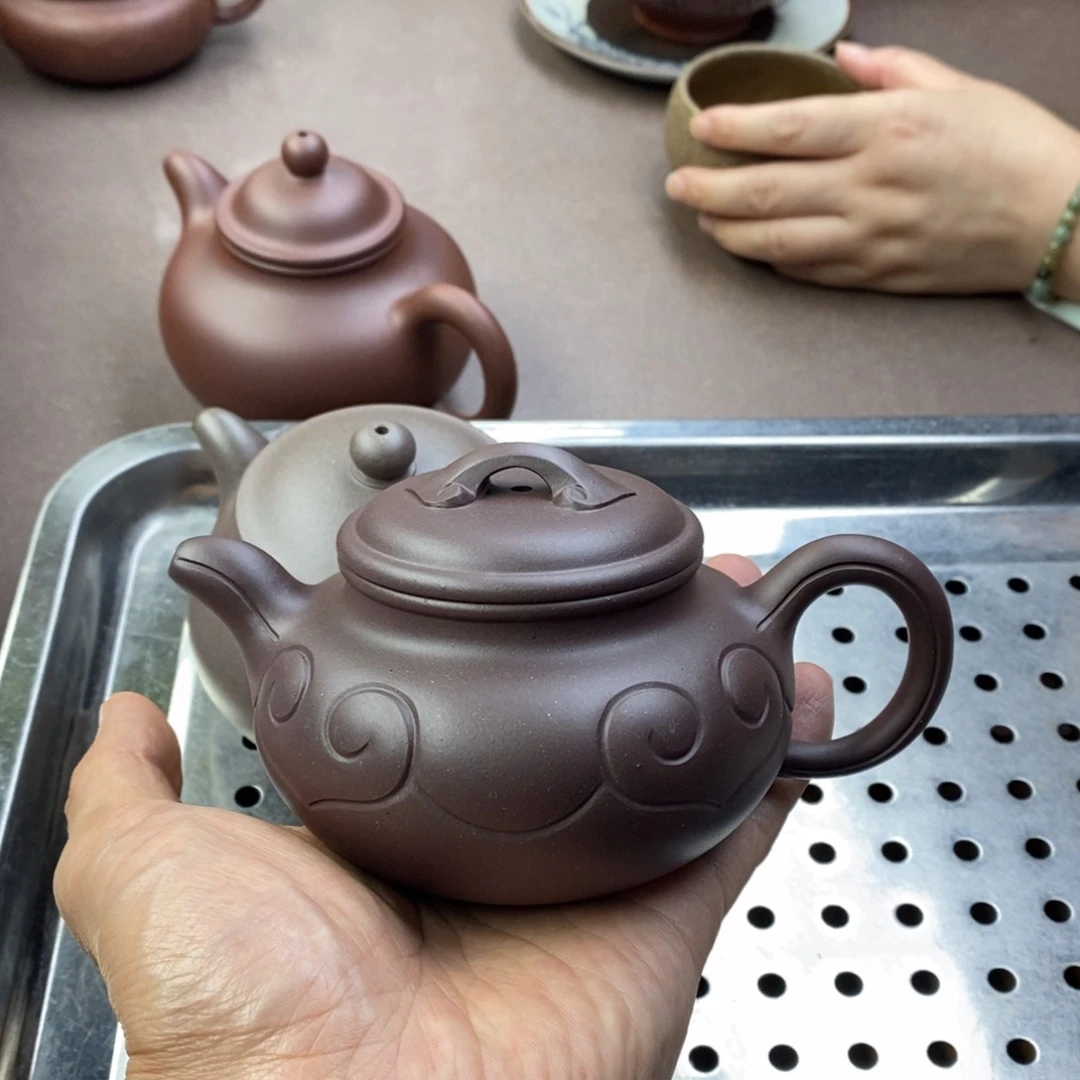 茶壶紫砂仿古如意容量251毫升左右