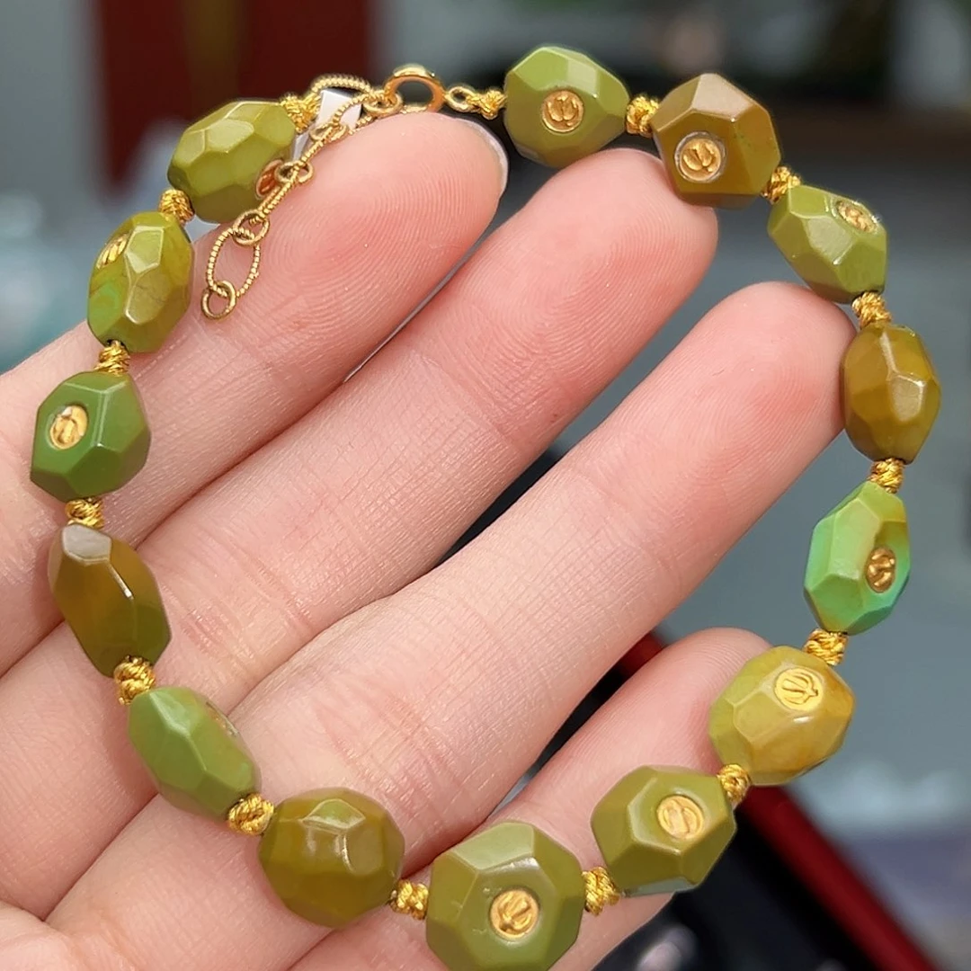 绿松石珠宝奇石18K金镶嵌